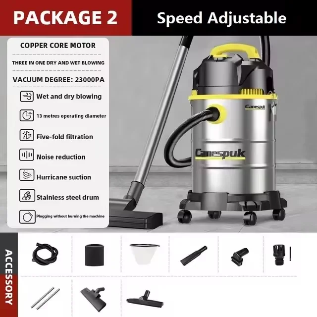 3-in-1 Elektrische Stofzuiger 3300W Hoge Vermogen Nat & Droog Stofzuiger Industriële Stofzuiger voor Garage, Werkplaats & Huis