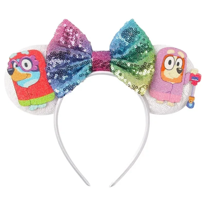 

Blueys Sequin Bow Headpiece Boys and girls Amusement Park Decoration Birthday Party Hair Sequin Headband Decorative Products