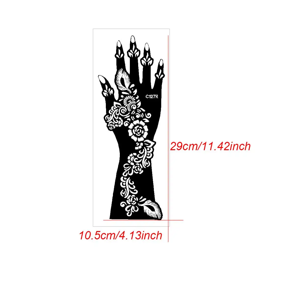 8Pcs Flower Pattern Tattoo Stencils for Women Tattoo Templates for Ramadan/Wedding Festival Hand and Fingers/Arms Decoration