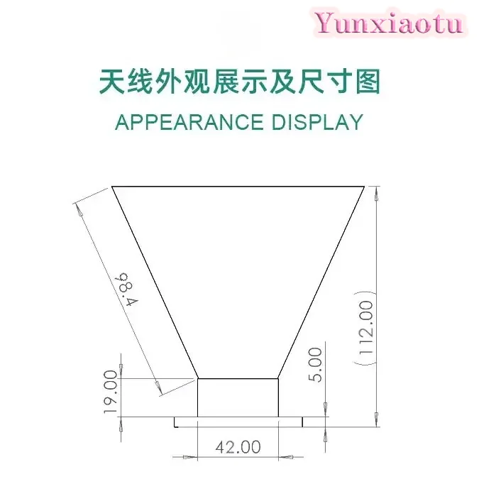 Broadband Double Ridged Horn Antenna 1.6-12GHz 16dBi Standard Gain for EMC EMI Microwave Anechoic Chamber Test