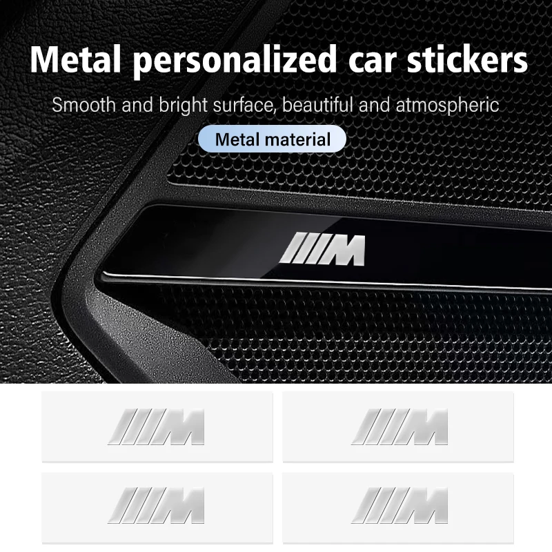 2/4/8pcs Car 3D Metal Emblem Badge Personalization Sticker For BMW E70 E91 E30 G30 E53 M3 M5 X6 X4 X7 E92 E93 X1 X3 X5