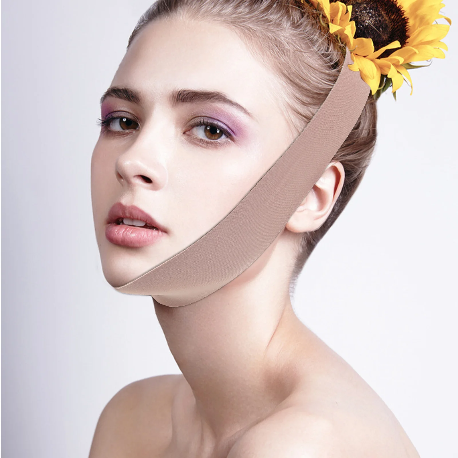 V 字型リフティングストラップ再利用可能なグラフェン顔引き締めツールあご頬輪郭形成小顔彫刻バンド家庭用