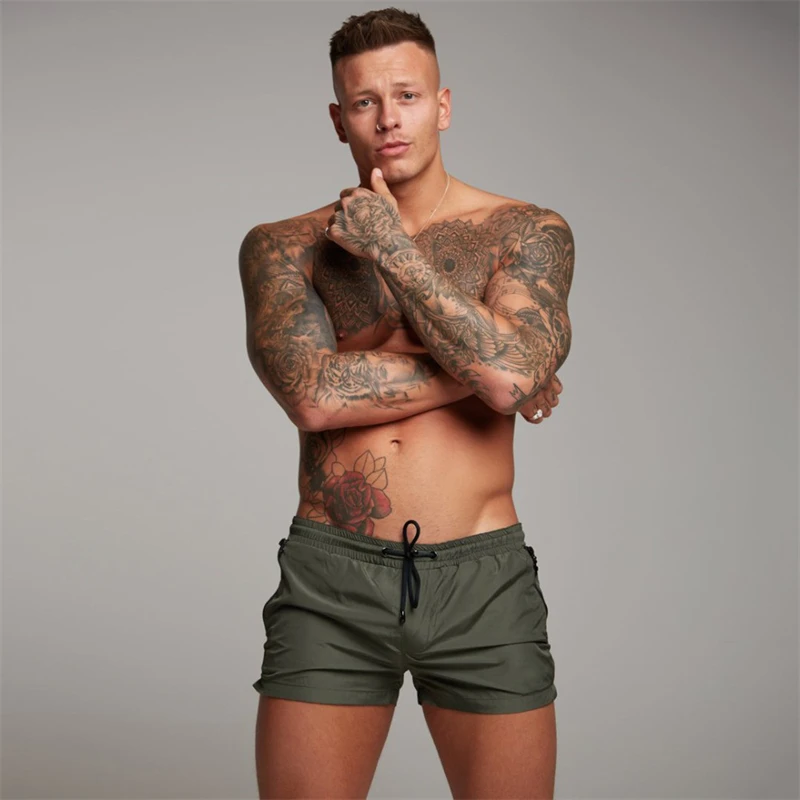 Mens Quick Dry Swim Trunks with Zipper Pockets Mesh Lining Male Summer Casual Beach Board Shorts Bathing Suit Swimsuit Swimwear