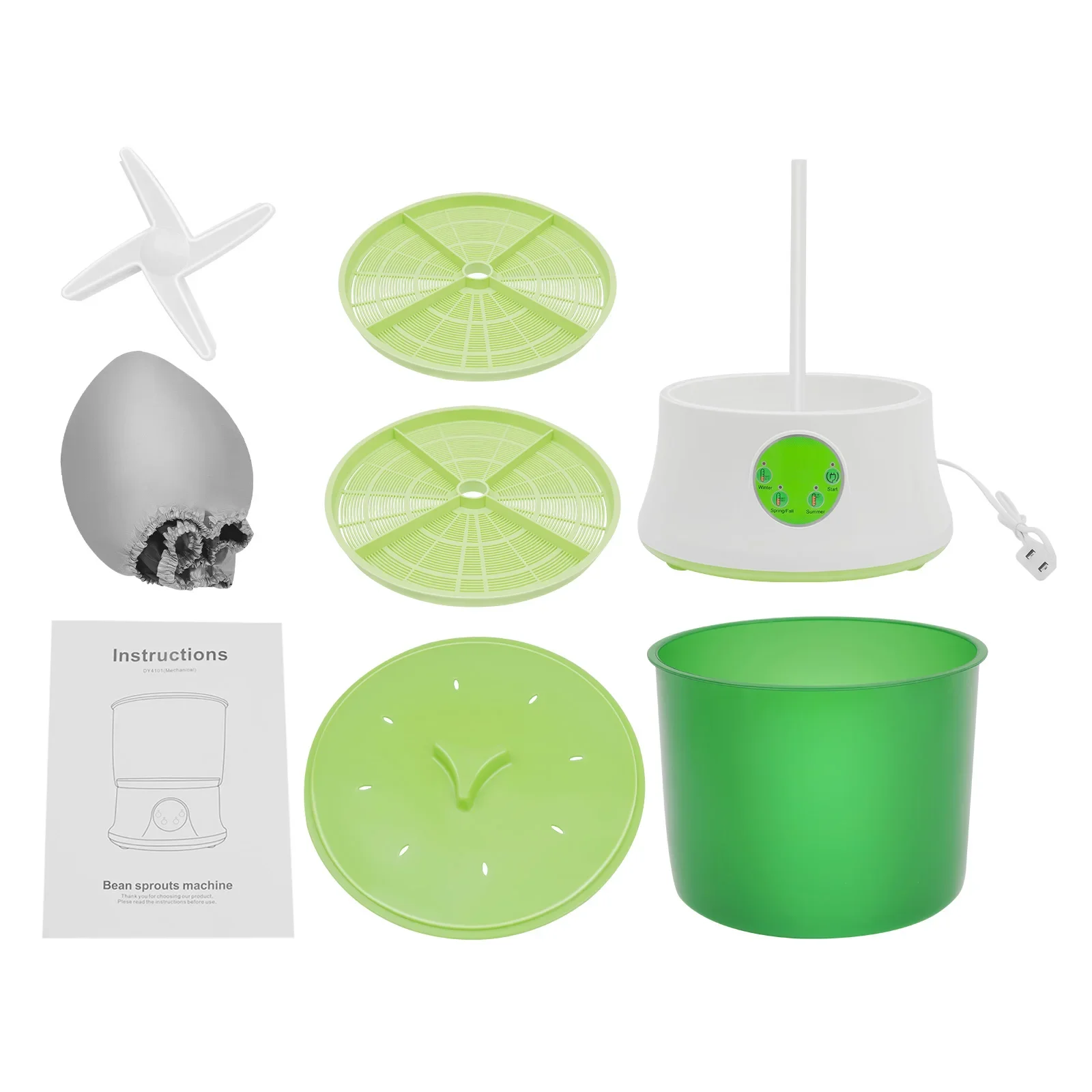 Máquina automática doméstica de brotos de feijão de 2 camadas 20W para brotação de sementes de feijão com fácil operação