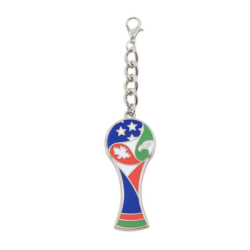Internationaler Fußball-Schlüsselanhänger USA-Stern-Abzeichen Kanada-Ahornblatt Mexikanische Flaggen-Elemente Schlüsselring Fußball-Fan Sammlerstück Geschenk – Detail 5