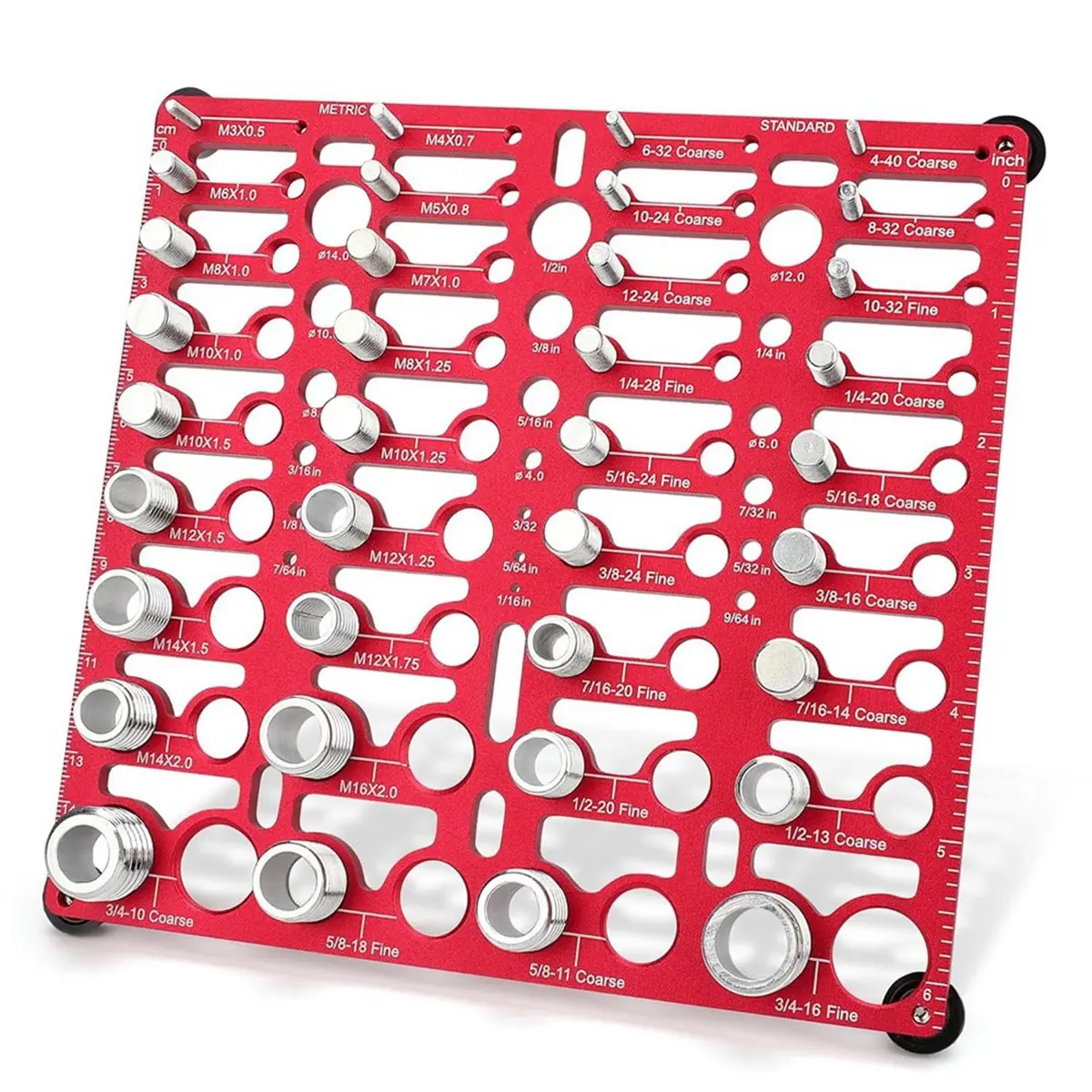 AA05 Thread Inspector with 55 Nut and Bold Thread Gauge Metric & Standard Drill Bit Gauges Wall-Mountable