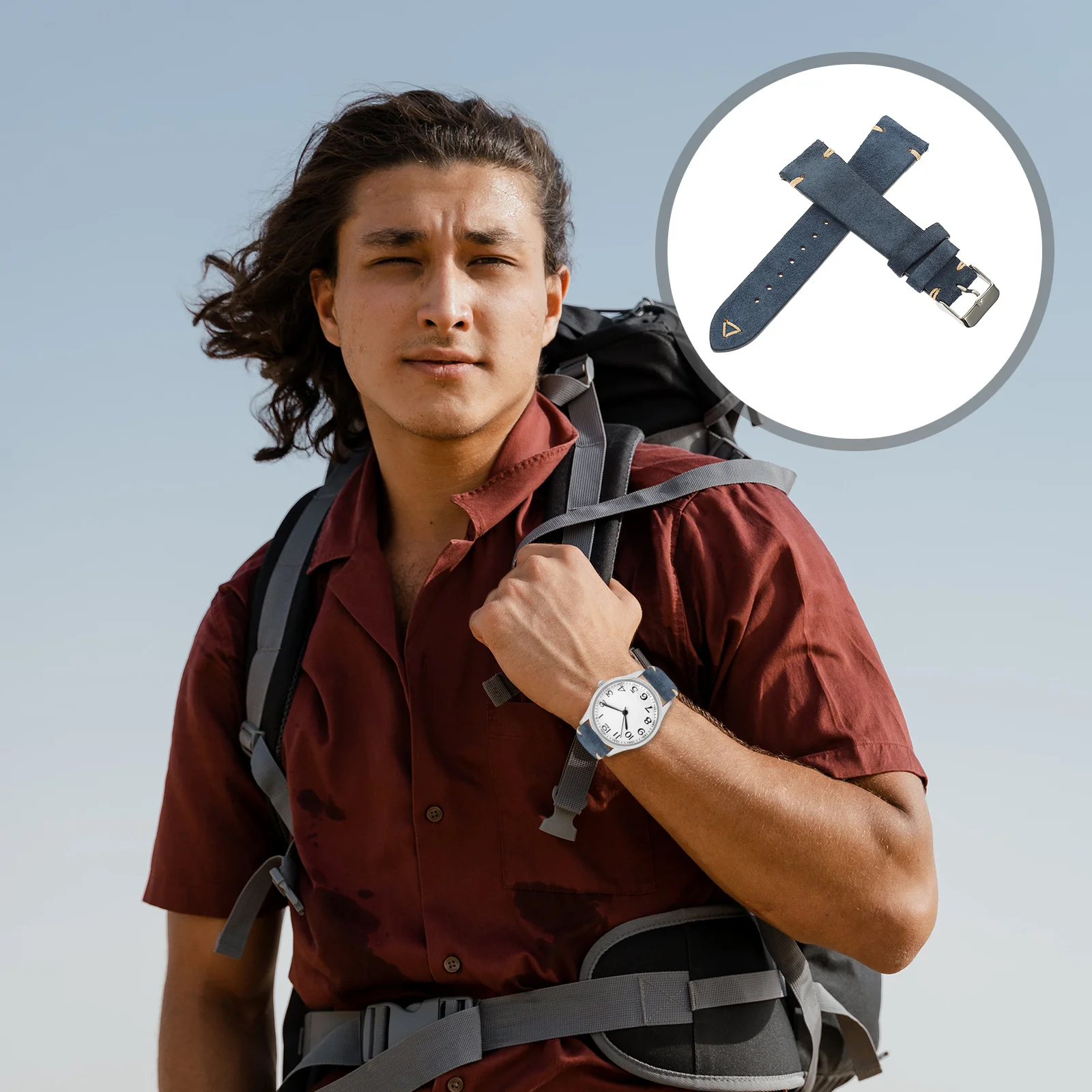 

Band For Men Adjustable Retro Style Strap Replacement Wristwatch Replaceable Watch Strap Belt Accessory