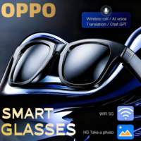 OPPO 4K AI Smart Glasses Multifunctional Camera Bluetooth Call Voice Assistant Music Player Translate Photochromic HD Glasses