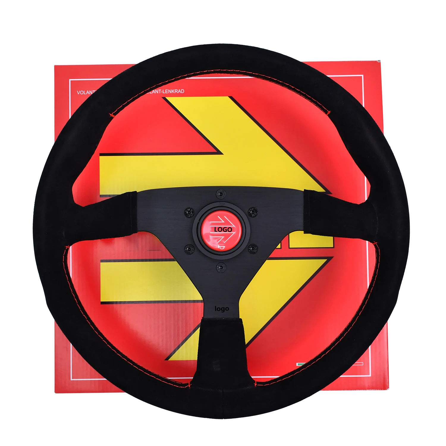 

Universal Steering Wheel Suede Leather Racing Accessories Car Modified Sports Steering Wheel