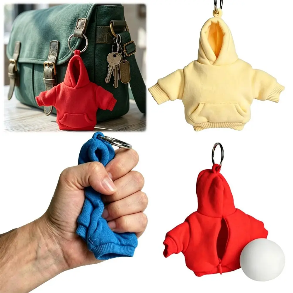 

Soft Squeeze Mini Hoodie Keychain Hoodie Design Elastic Soft Squeeze Fidget Toy Portable Squeezable Decompression Ornament