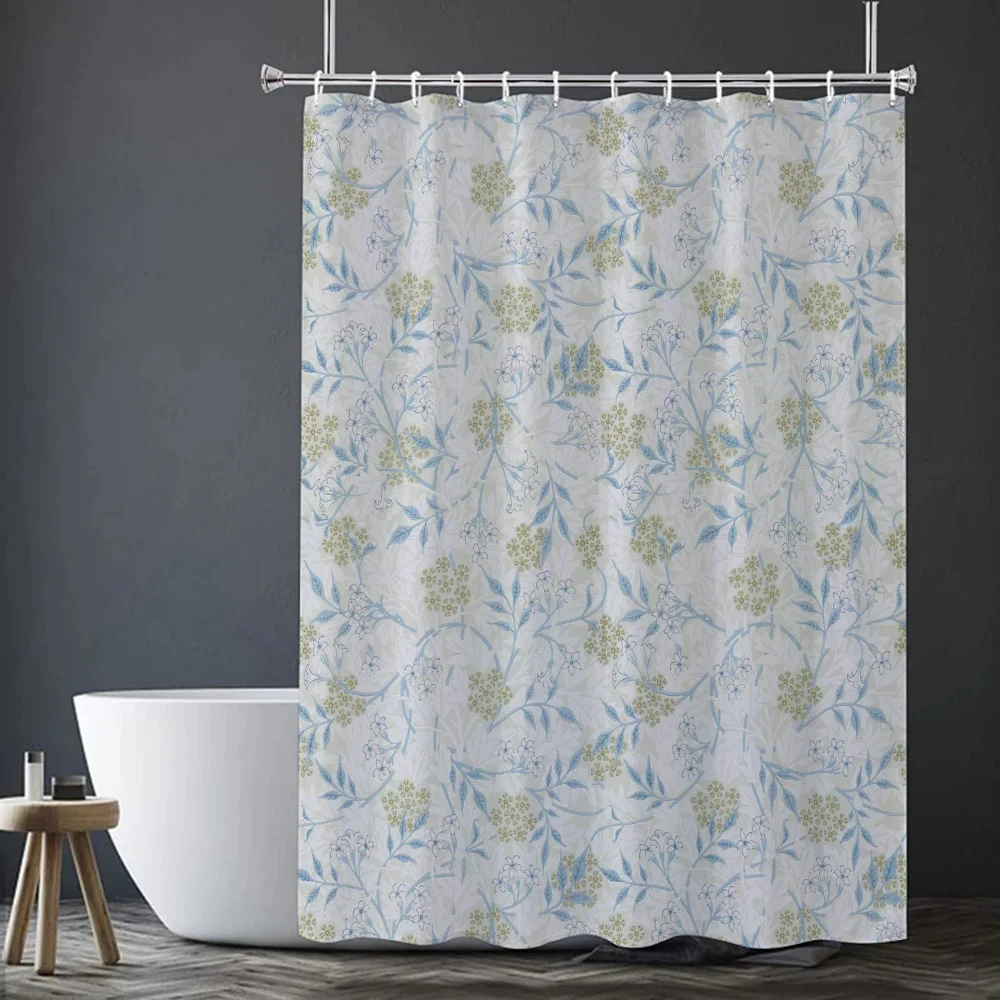 Retro Vintage Flower Shower Curtains Things for the Bathroom Accessories Set Bath Curtain Folding Partition Bedrooms Quarto Home