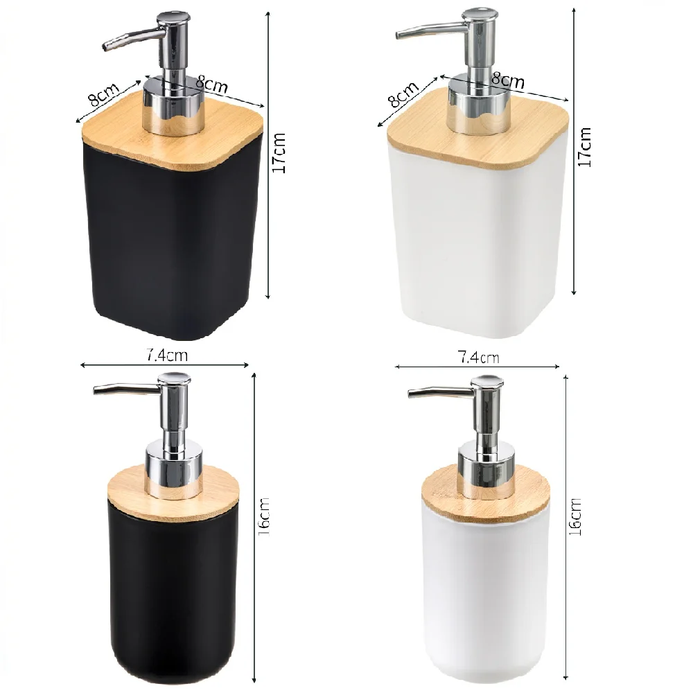 Bamboo Soap Dispenser Refillable Kitchen Sink Liquid Soap Dispenser Decorative Bathroom Sink Bar Soap Dispenser