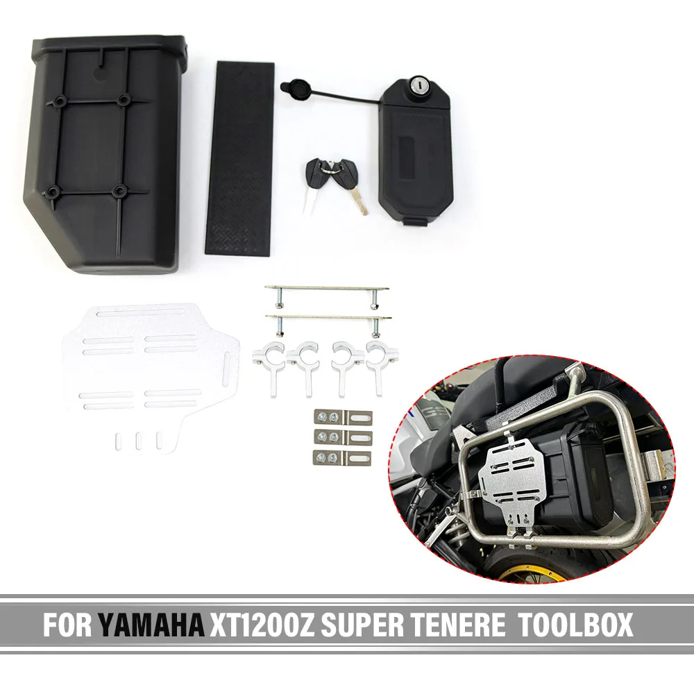 For YAMAHA XT1200Z Super Tenere Motorcycle Toolbox Tool Box Waterproof Side Decorative Box Storage Box Vehicle Universal Toolbox