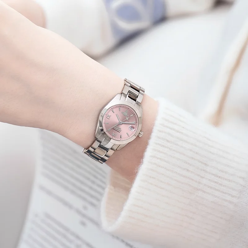 Vivienne Westwood Reloj de cuarzo de lujo elegante rosa para mujer