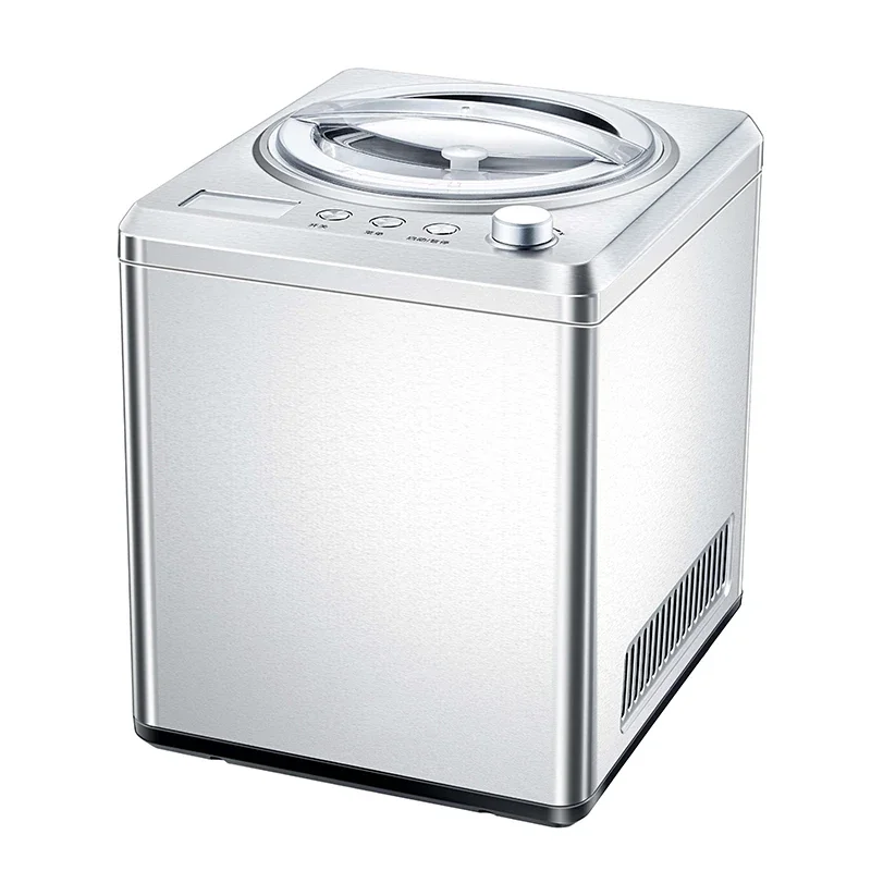 Máquina de sorvete todo em aço, máquina de sorvete de frutas de refrigeração independente totalmente automática doméstica