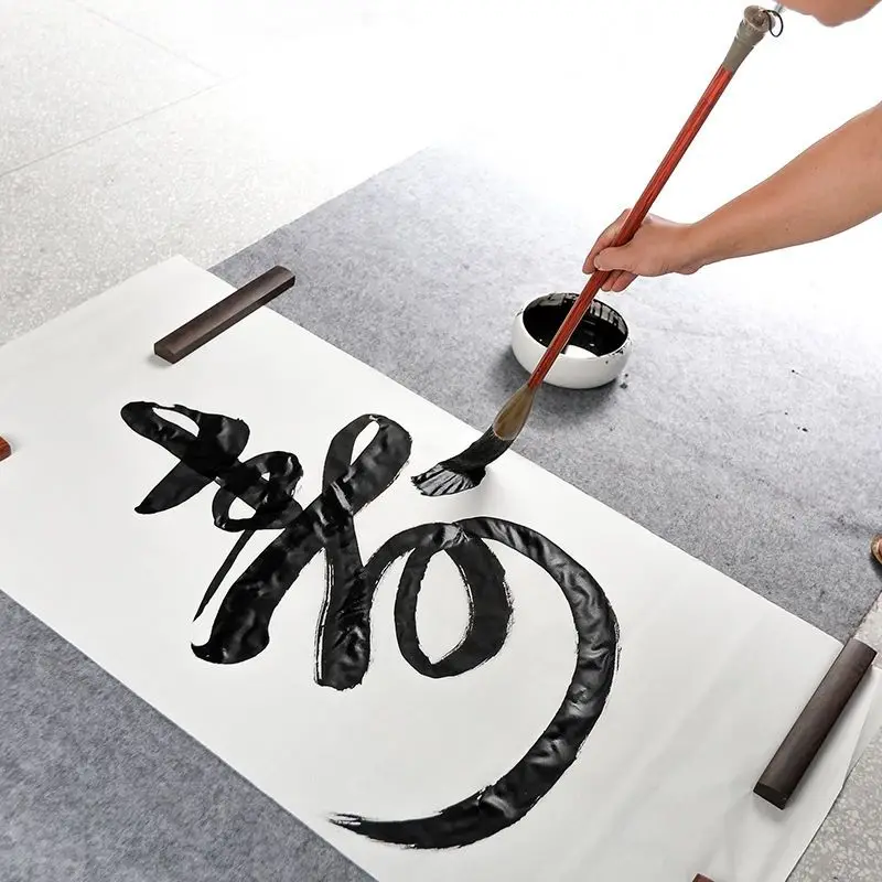 Large Hair Calligraphy Brush Wool Mixed Hair Ground Writing Brush Adjustable Length Calligraphy Painting Brush Caligrafia Prop
