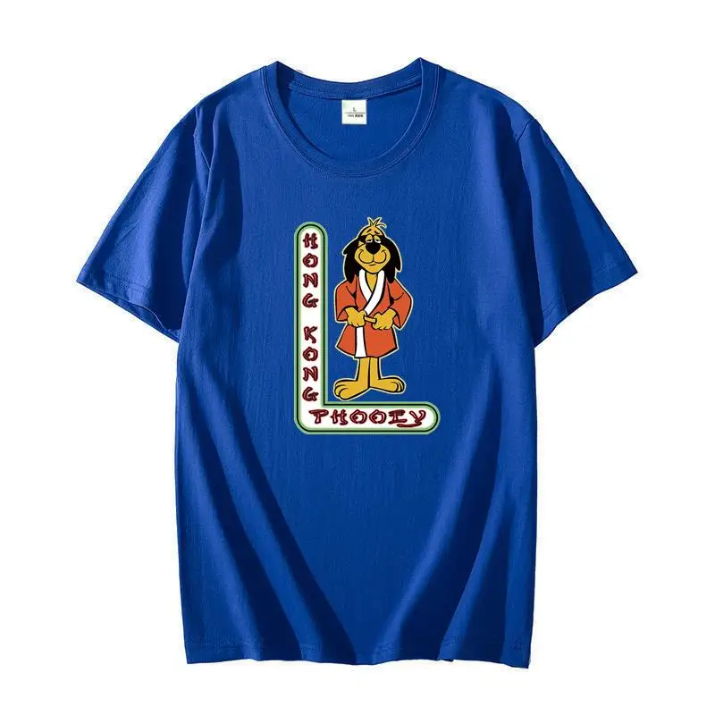 Fashion Men's T-shirt Hong Kong Phooey Cotton graphic t shirts Tees Tops short sleeve t-shirts Summer Harajuku Men's clothing