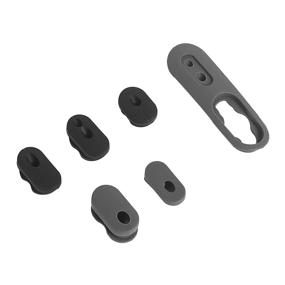Penutup Port Pengisian Daya Anti Debu untuk Skuter Listrik Xiaomi 4 Pro, Pelindung Silikon Tahan Air, Set Kabel 5 Buah, Suku Cadang Skuter
