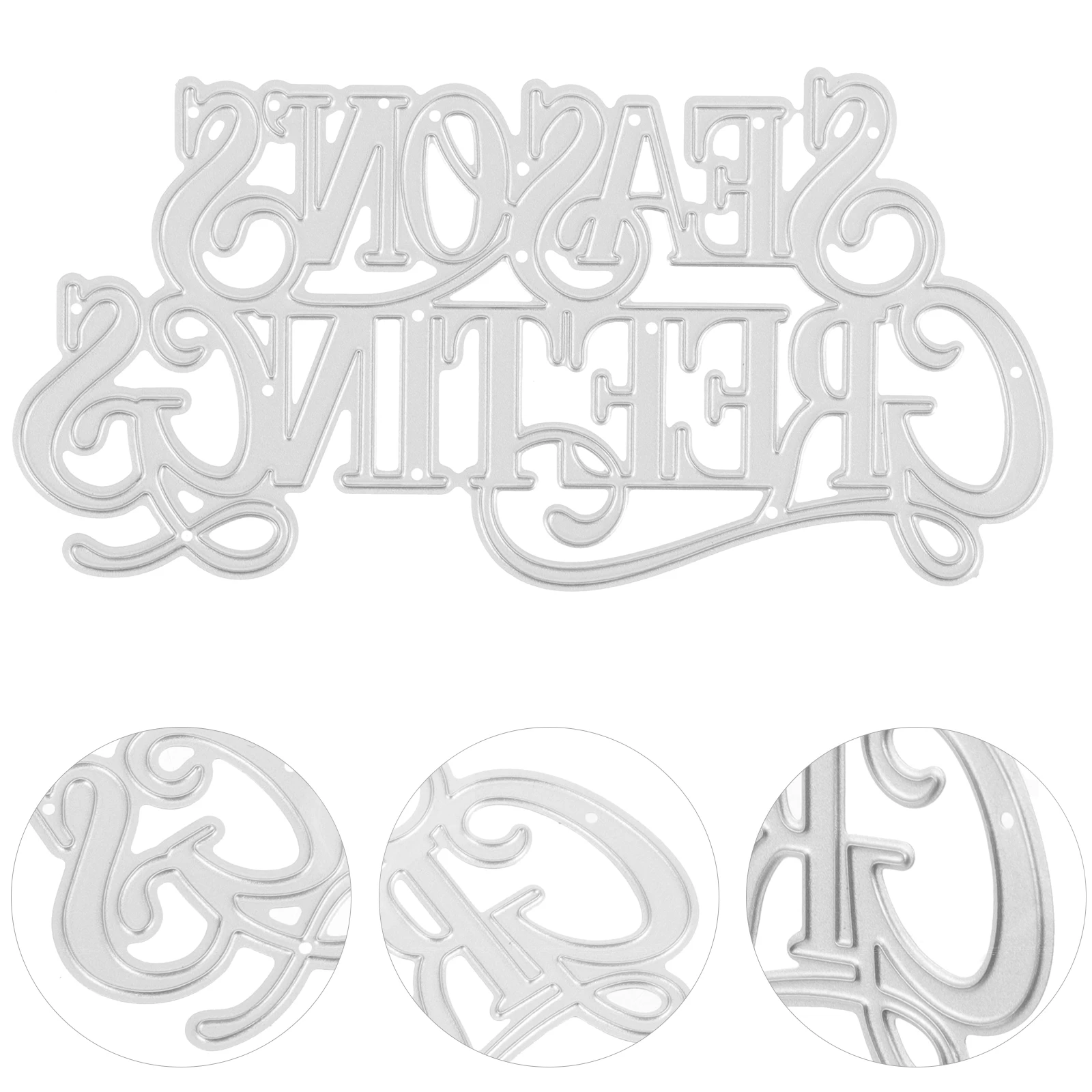 

DIY Holiday Greeting Words Metal Carbon Steel Cutting Dies Sturdy Durable Scrapbooking Decoration Photo Frame Projects