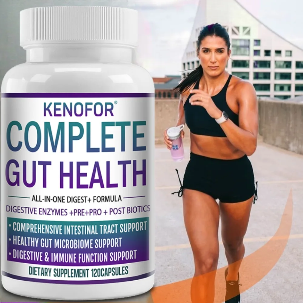 Complete Gut Health - Digestive Enzymes, Prebiotics, Probiotics & Postbiotics, Digestion & Immune Support