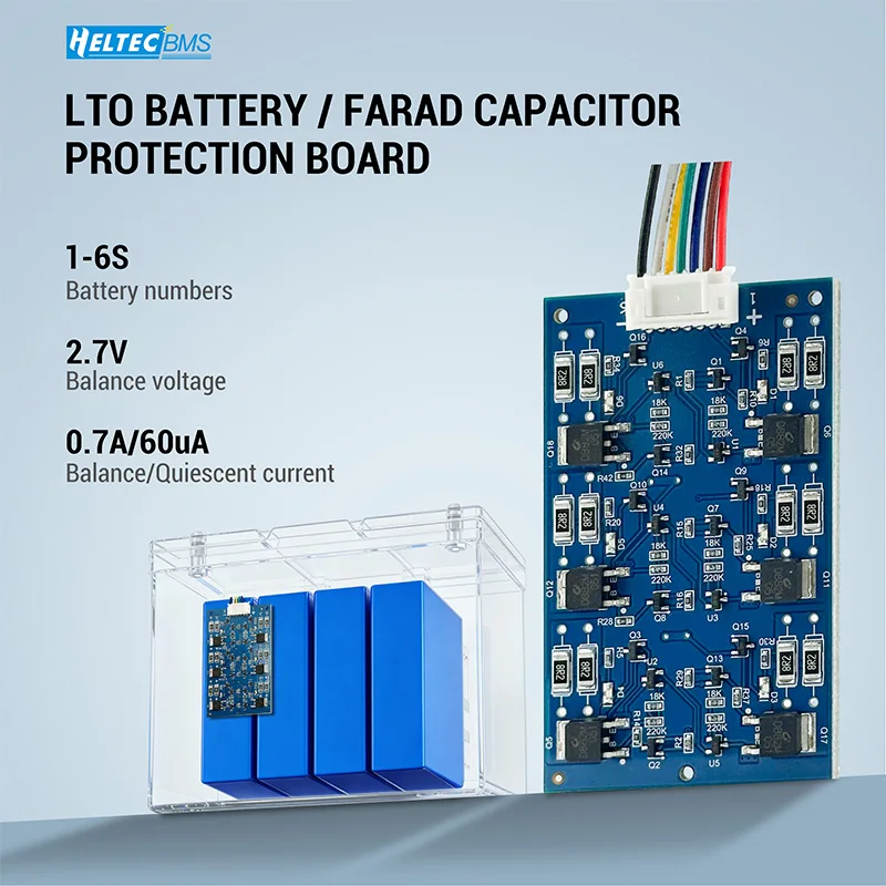 Heltec 6S LTO Active Balancer Board 0.7A 2.7V 16V Battery Equalizer BMS for Lithium Titanate LTO / Farad Capacitor Protection