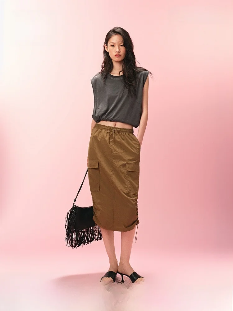 

Женская юбка миди H&M, повседневная, прямого кроя, для работы, весна-осень, нейтральные цвета, для поездок на работу, на каждый день, на свидание