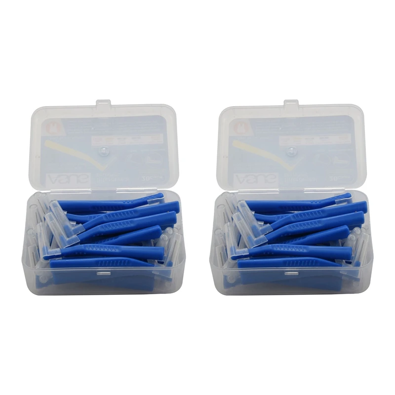 

ASUS 2 Boxs L Shape Push-Pull Interdental Brush 20Pcs/Box Oral Care Teeth Whitening Tooth Pick Tooth Blue