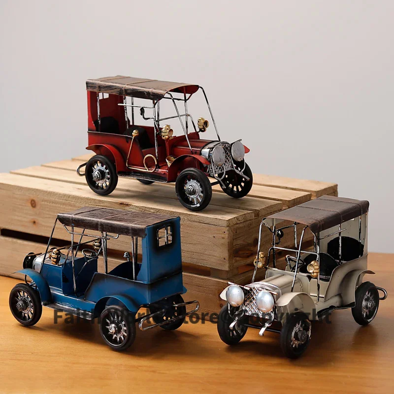 

3PCS # TOP COOL office home shop bar fashion Elegant decorative art -handcrafted Iron Vintage car art Model-Christmas gift