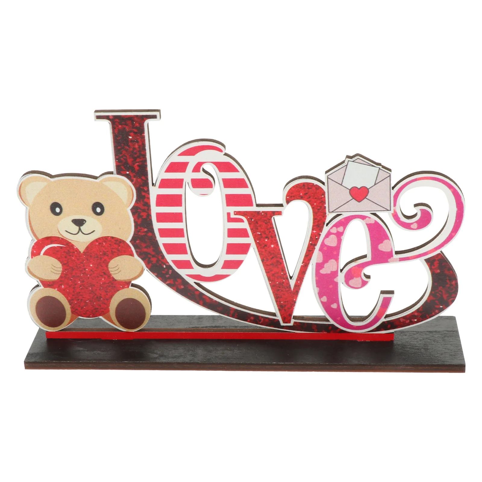 ديكور إبداعي لعيد الحب، دعامة حروف خشبية، زخرفة فريدة من نوعها، مثالية لحفلات الزفاف المنزلية، دعامة صور عملية