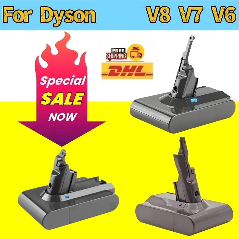 

Vacuum Cleaner rechargeable Battery for Dyson V6 V7 V8 Series SV07 SV09 SV10 DC62 Absolute Fluffy Animal Pro Battery