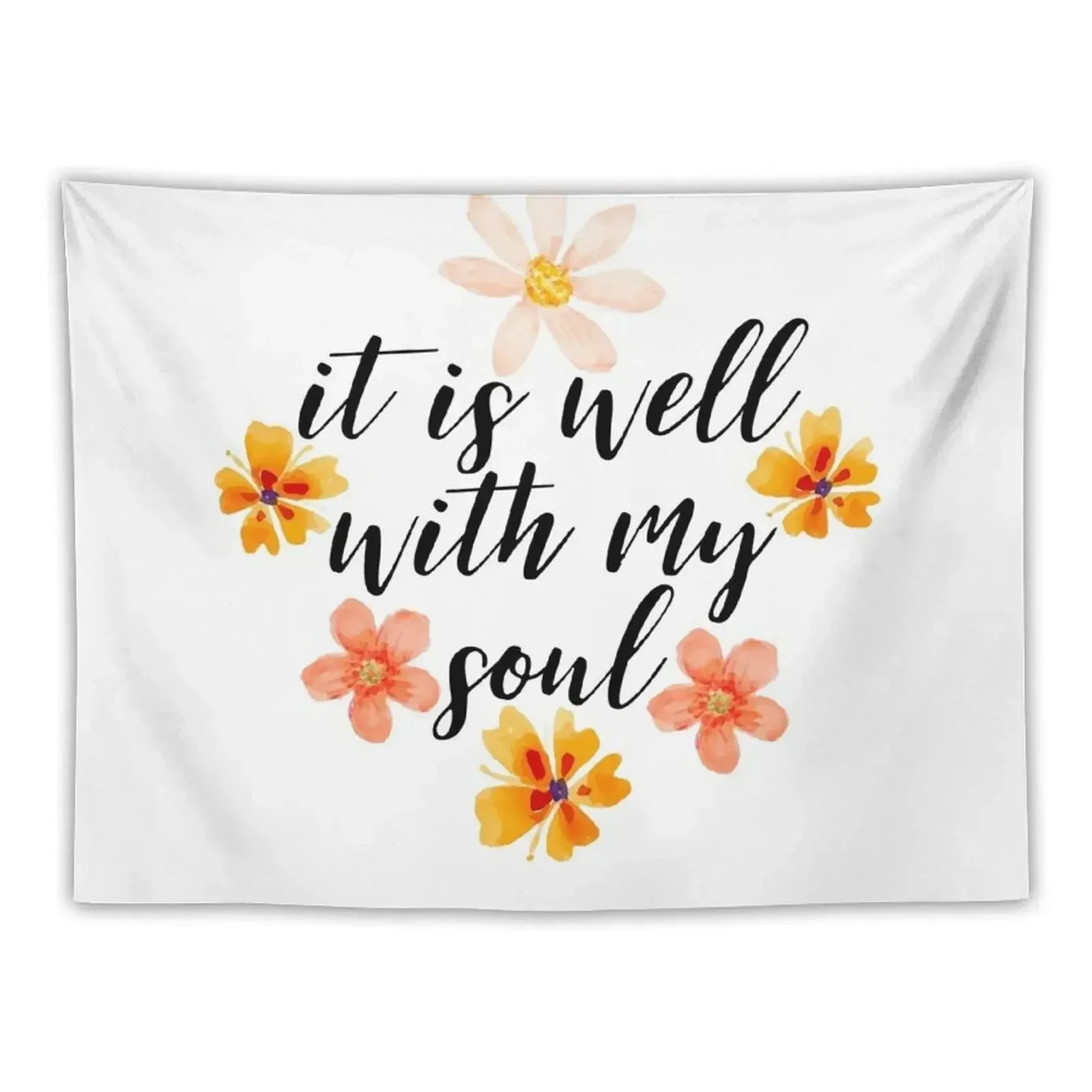 

Christian Quote, It is well with my soul Tapestry Luxury Living Room Decoration Wallpaper Tapestry