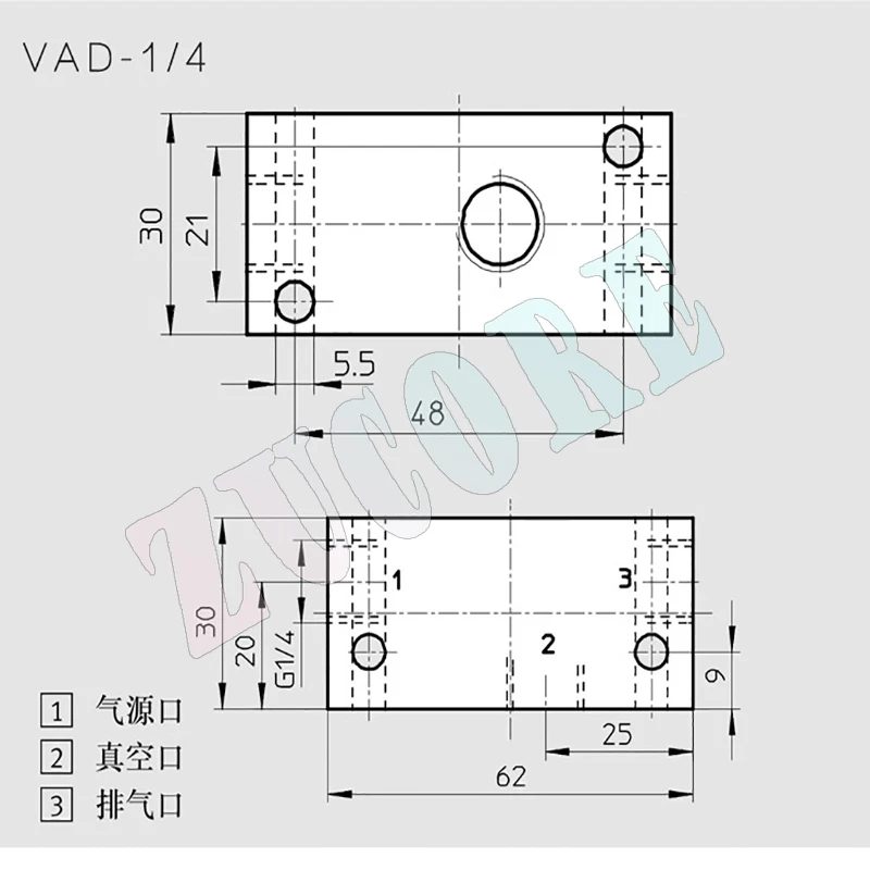 VAD-1/8-1/4-3/8-M5 14015 9394 19294