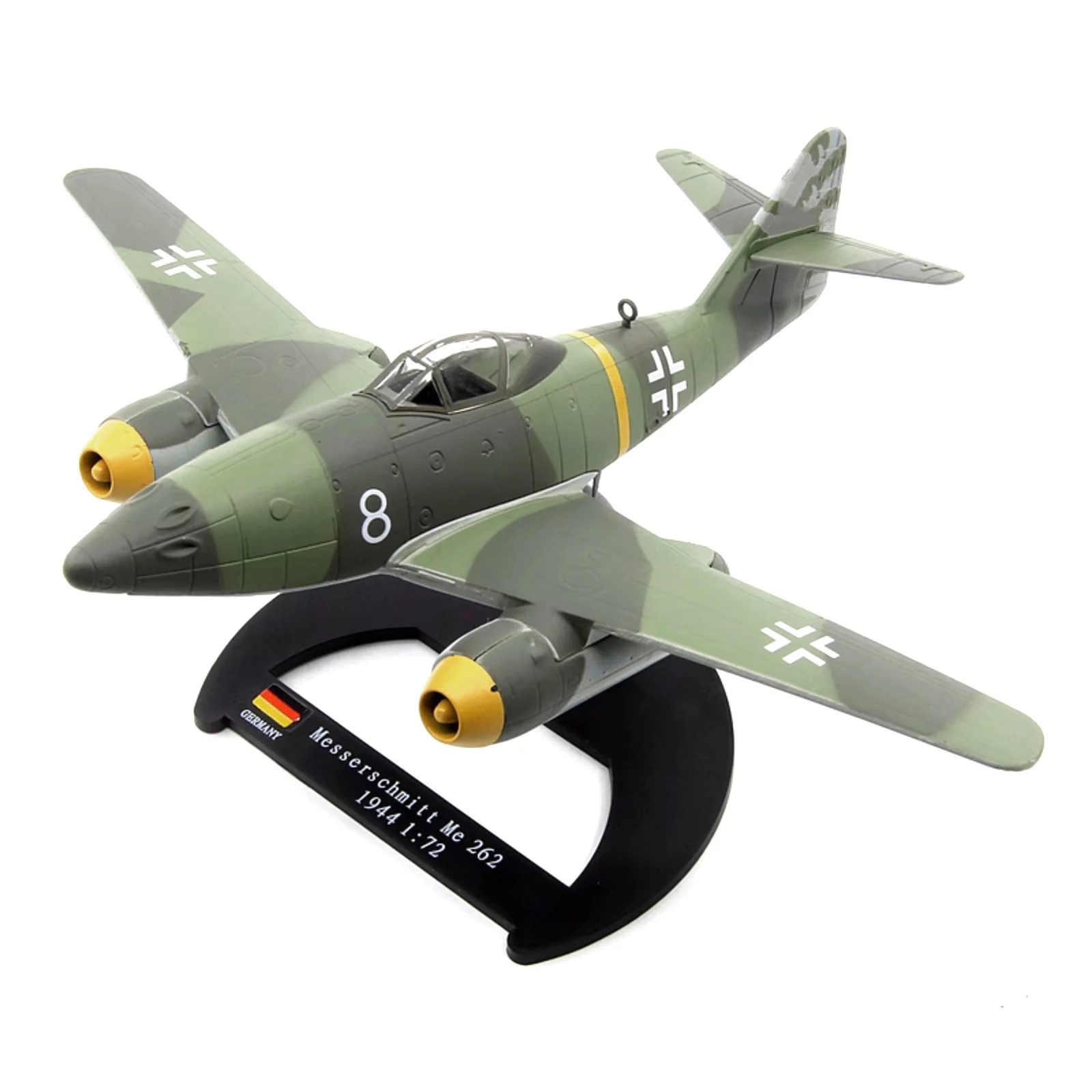 1 مجموعة 15 سنتيمتر دييكاست 1/72 مقياس الحرب العالمية الثانية الألمانية Messerschmitt Me-262 مقاتلة سبيكة عسكرية معدنية نموذج طائرة ث/حامل ديكور هدية