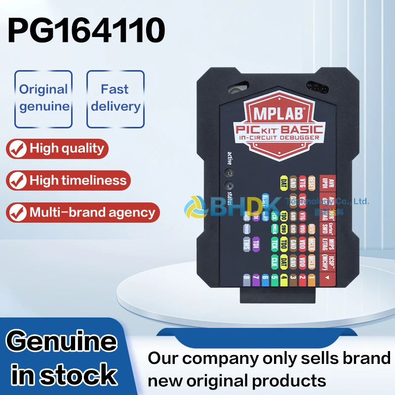 For PG164110 MPLAB PICkit Basic USB C In Circuit Debugger Programmer For PIC AVR SAM dsPIC MCU