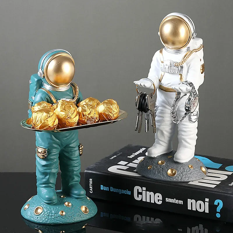 

Resin Astronaut Statue Nordic Home Decor Figurines Spaceman Sculpture Decorative Miniatures Cosmonaut Statues Home Decoration