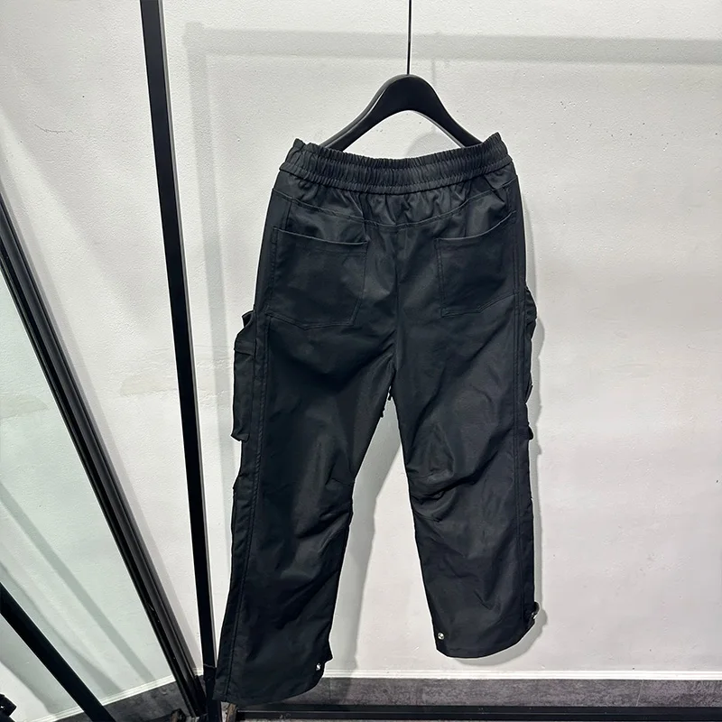 

Функциональные повседневные широкие брюки нишевого дизайна, мужские брюки-карго с несколькими карманами в американском стиле High Street для улицы