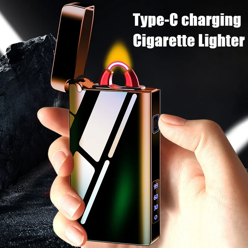 

Arc To Open Flame Type-C Charging Lighter Metal Ignifier Windproof Smoke Cigarettes Lighters & Smoking Accessories Factory Sales