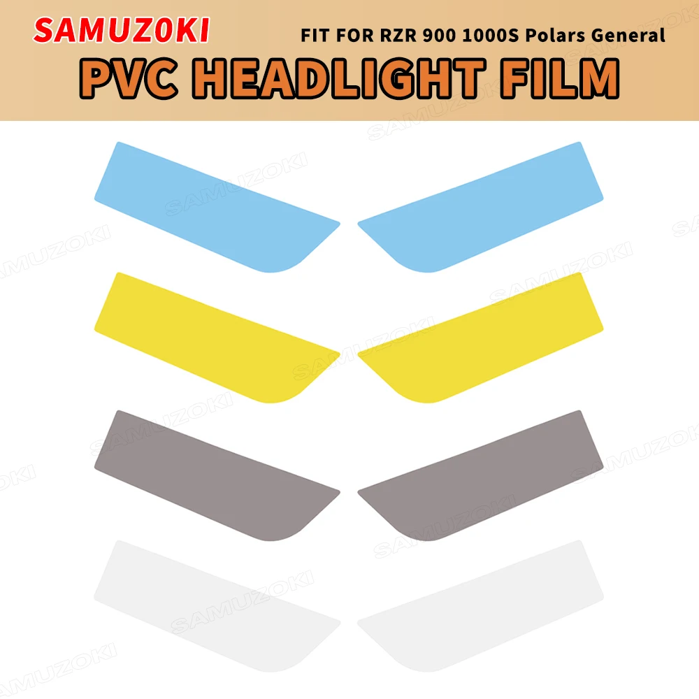 PVC material headlight decal for POLARIS GENERAL 1000 RZR 900 XP XP 4 1000 TURBO motorcycle front fairing headlight film decal