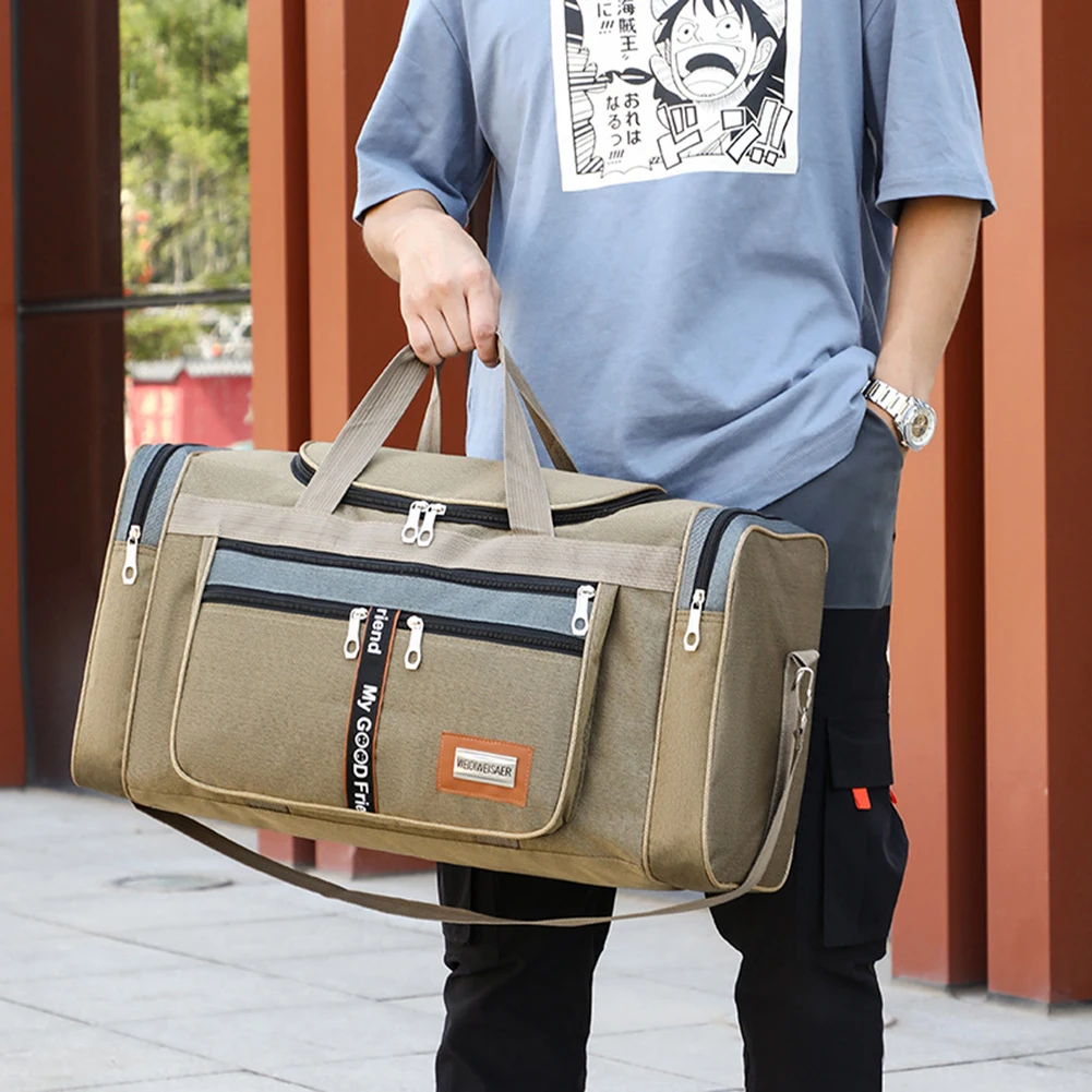 Borse da palestra portatili Oxford Borsa da allenamento fitness di grande capacità Impermeabile multifunzionale resistente all'usura con cerniera per uomo donna