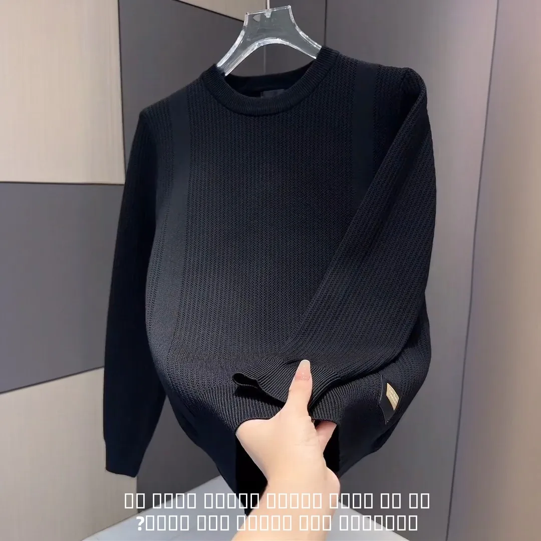 

Мужской повседневный вязаный свитер Long Sve round Ne, облегающий базовый слой, цвет, модный дизайн, удобный, дышащий