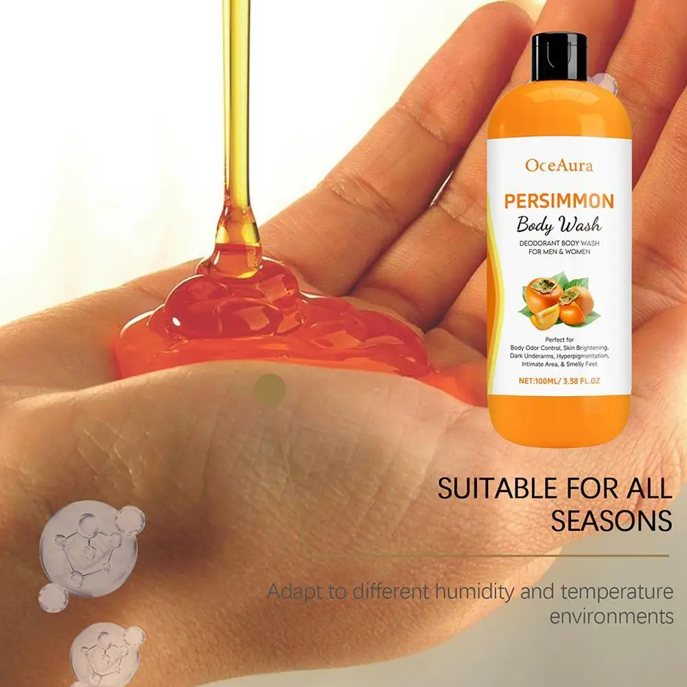 

100ml Moisturizing Body Wash Soothing Dryness Cleansing Exfoliating Refreshing Smoothing Odor Remover Persimmon Shower Gel