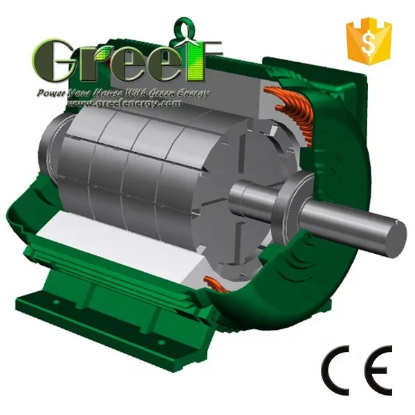 50kW 350rpm free energy permanent magnet generator , low speed long lifespan alternator