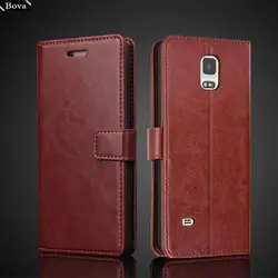 Card Holder Cover Case for Samsung Galaxy Note 4 N9100 N910F Pu Leather Flip Cover Retro Wallet Phone Case Business Fundas Coque