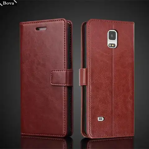 Custodia protettiva per porta carte per Samsung Galaxy Note 4 N9100 N910F Custodia in pelle PU Flip Cover Portafoglio retrò Custodia per telefono Business Fundas Coque