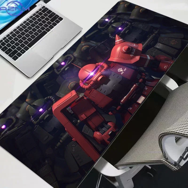 Dark Tone Red Anime Mecha Troop Graphic Mouse Pad, Rubber Non-Slip Base Smooth Fabric Surface Mouse Pad for Gaming and Office De