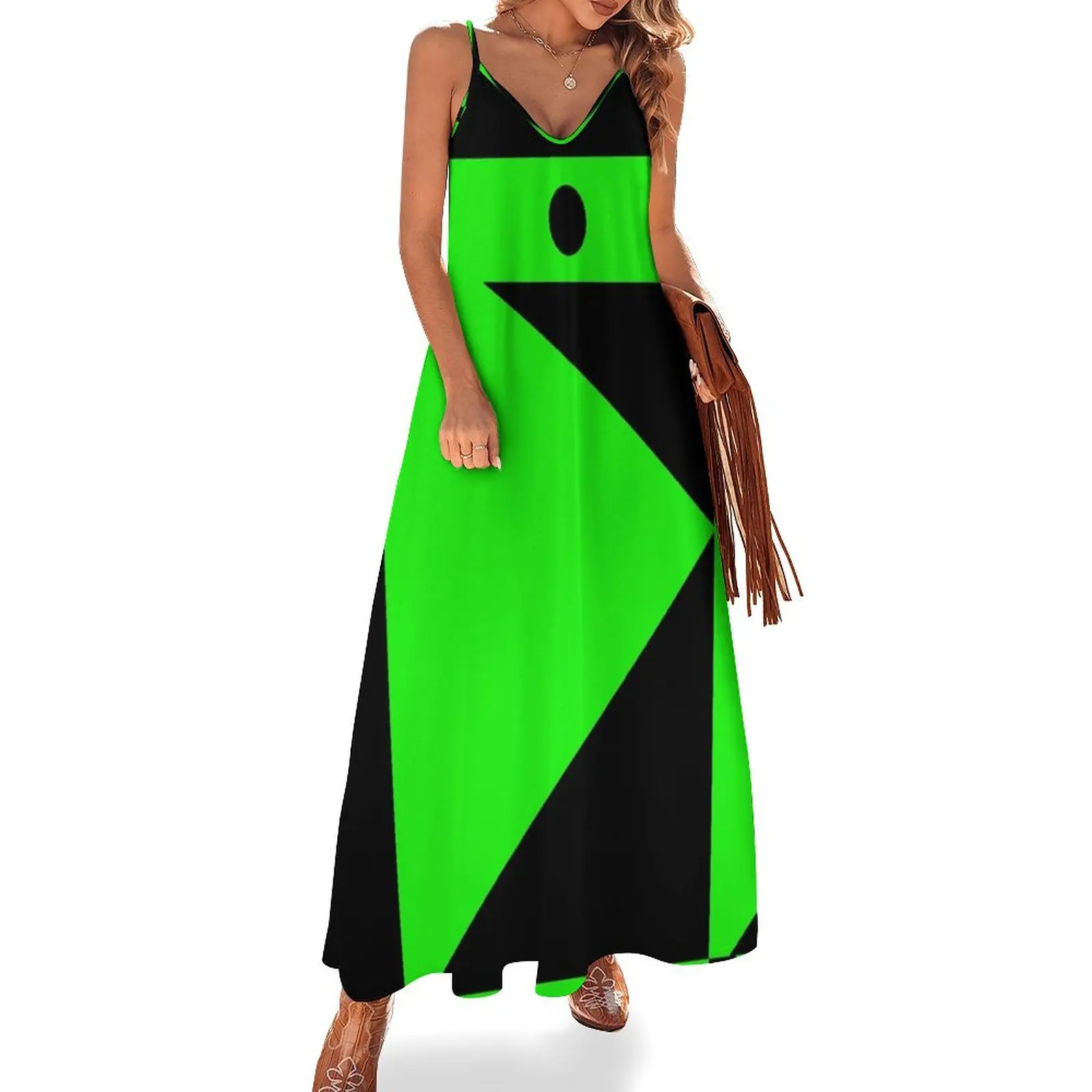 

Shego Halloween Costume Sleeveless Long Dress luxury woman evening dress Dresses gala dress