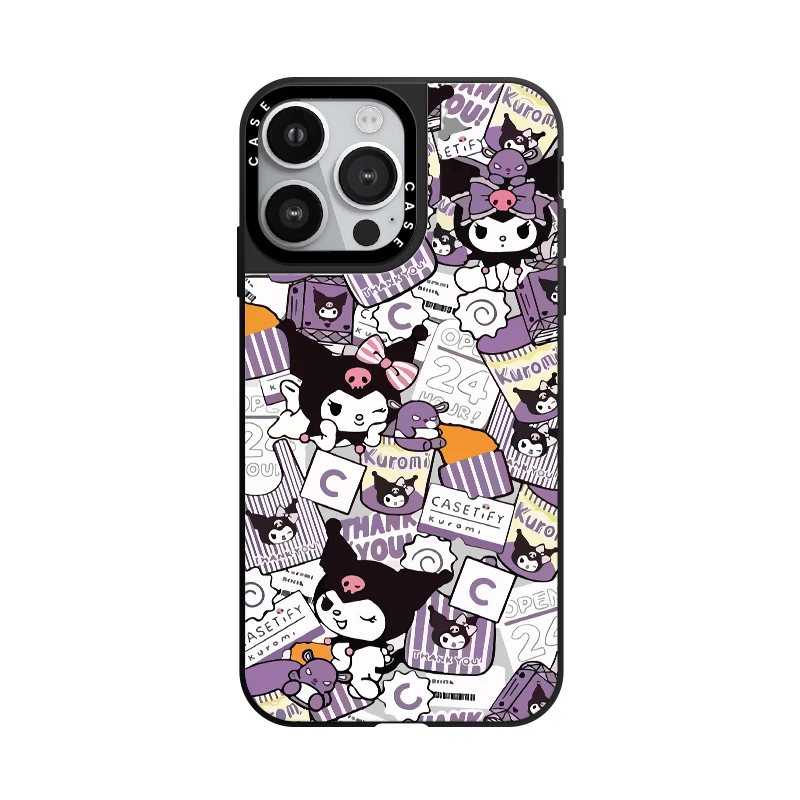 Sanrio Kuromi Keroppi Cinnamoroll fish Mirror Phone Case with MagSafe for iPhone 16 12 13 14 15 11 16 Pro Max Plus Drop-proof