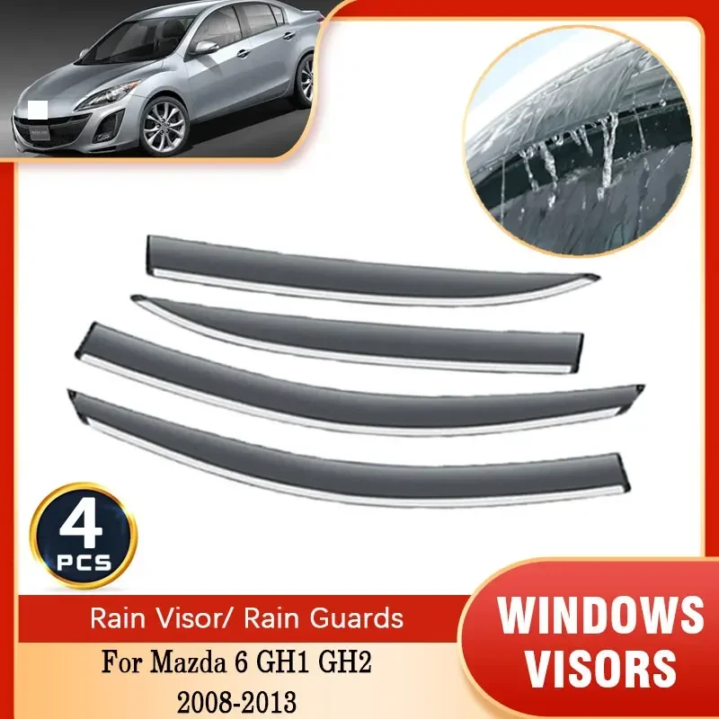 

For Mazda 6 GH1 GH2 Sedan 2008~2013 Rain Sunshade Car Window Visor Windshield Deflectors Protective Cover Ventilation Accessory