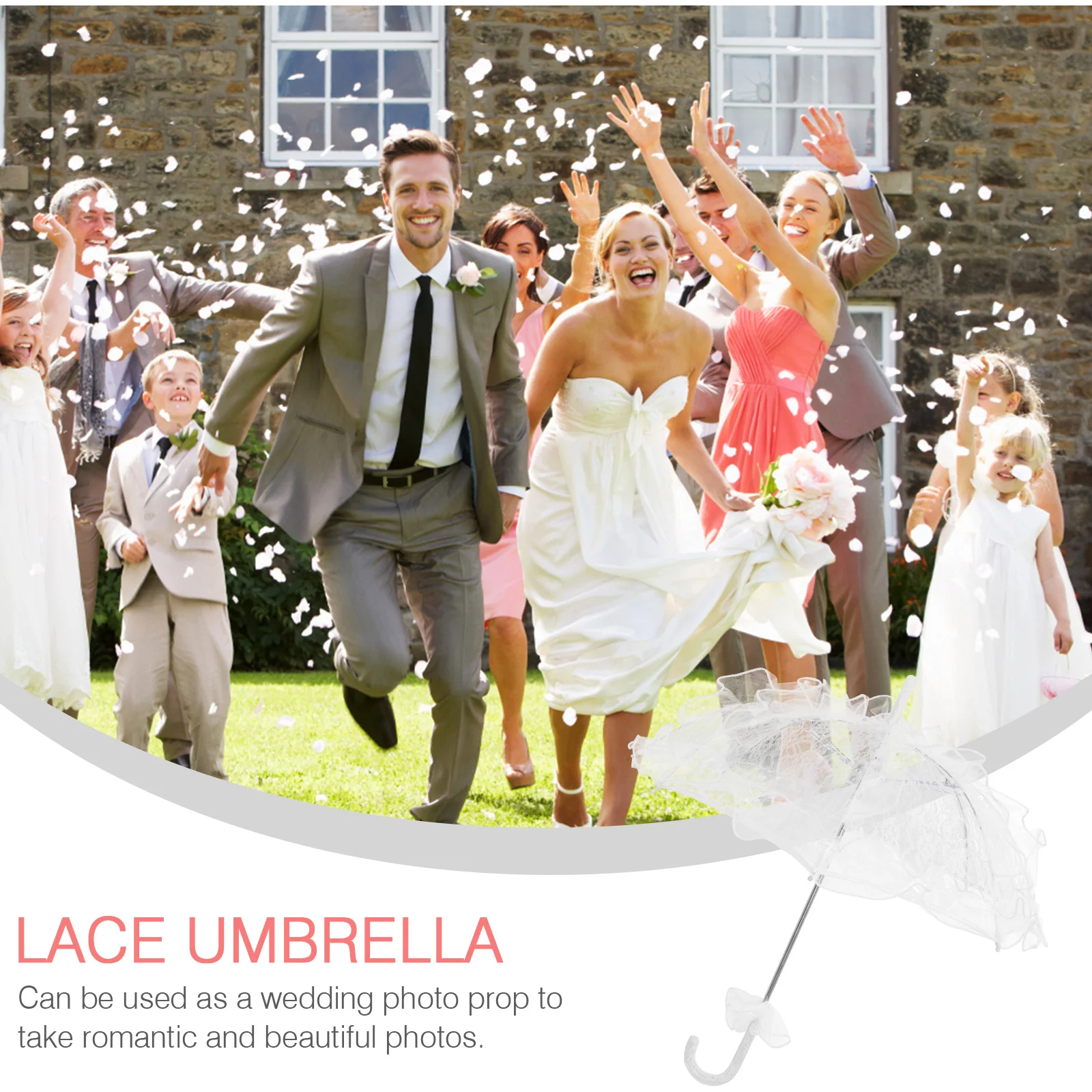 

Lace Wedding Bride Lace Prop Decorative Parasol for Women Parasol Decorative Umbrella Umbrella Girls Tea Party