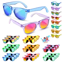 Kids Sunglasses Party Favor,24Pcs Neon Sunglasse Bulk for Kid with UV400 Protection in Bulk for Boy and Girl Birthday Party Gift